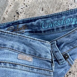 Silver Jeans Tuesday Flare in Medium Blue Wash